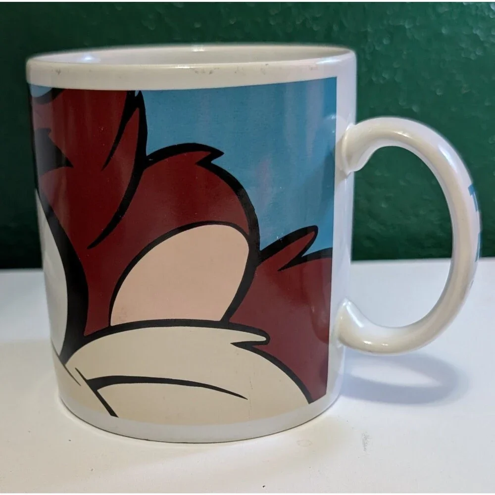 Looney Tunes Taz Tasmanian Devil Coffee Mug Cup Vintage 1997 Warner Bros Studio